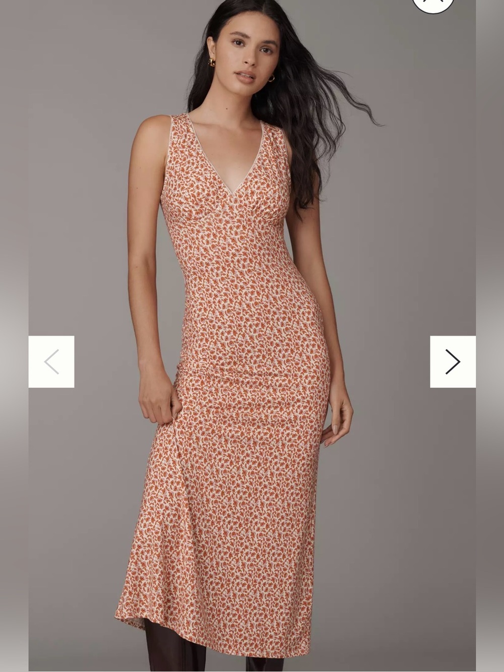 Reformation Brayden Floral Knit Midi Dress